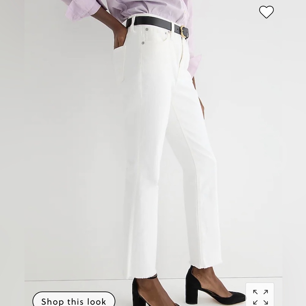 Jcrew White Denim Demi Boot Crop - Picture 3 of 12